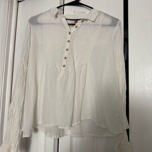 Pilcro Ivory Button-Down Blouse